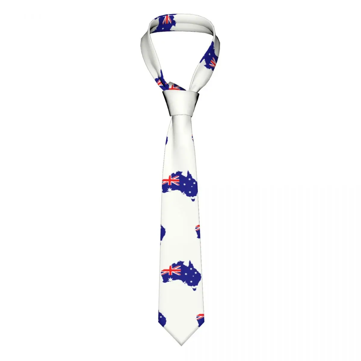 

Fashion Australia Flag Map Neck Ties for Business Custom Men Australian Patriotic Necktie