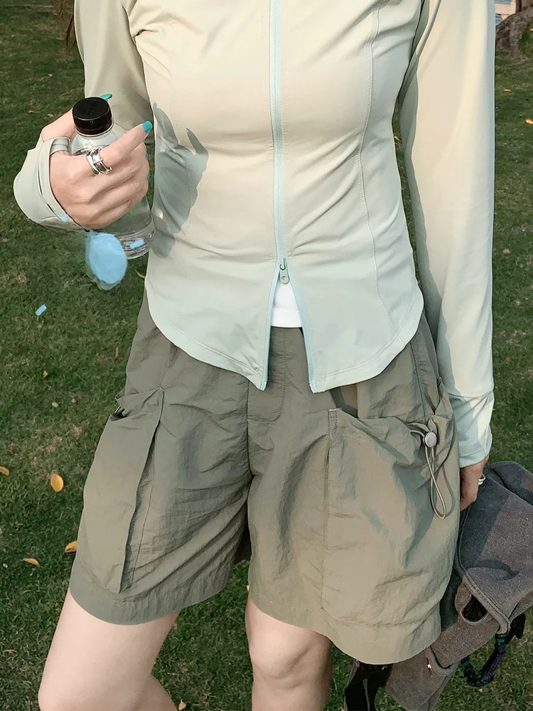 

MeiYang Cooling Mosquito Proof Sun Protection Workwear orts High Waist Loose Fit Nylon Fiber Casual Pants for Women