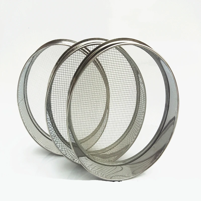 4-500M Round Stainless Steel Lab Sieve Aperture Standard Sifters Shakers Kitchen Flour Powder Filter Screen Soil Strainer