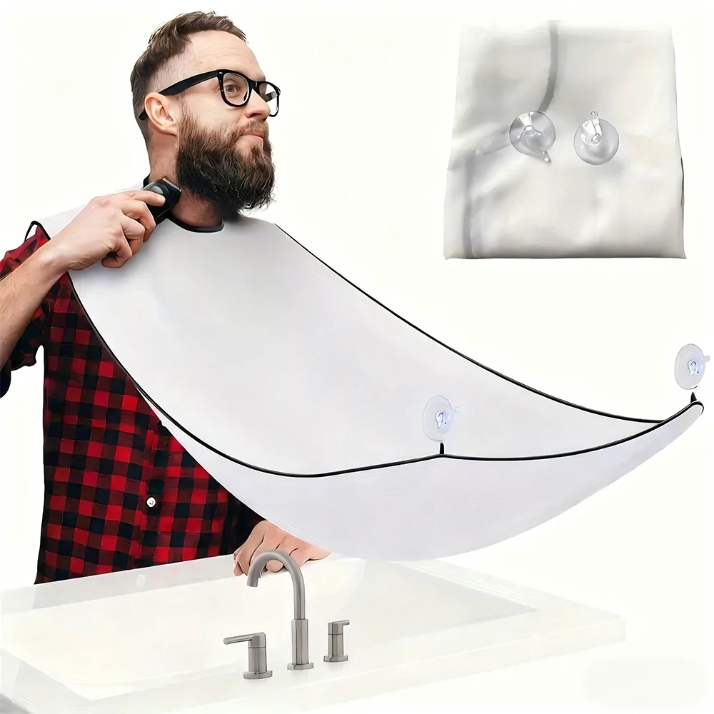 

Male Shaving Apron Beard Catcher Cape Care Bib Face Shaved Hair Adult Bibs Shaver Cleaning Hairdresser for Man Clean Apron Gift