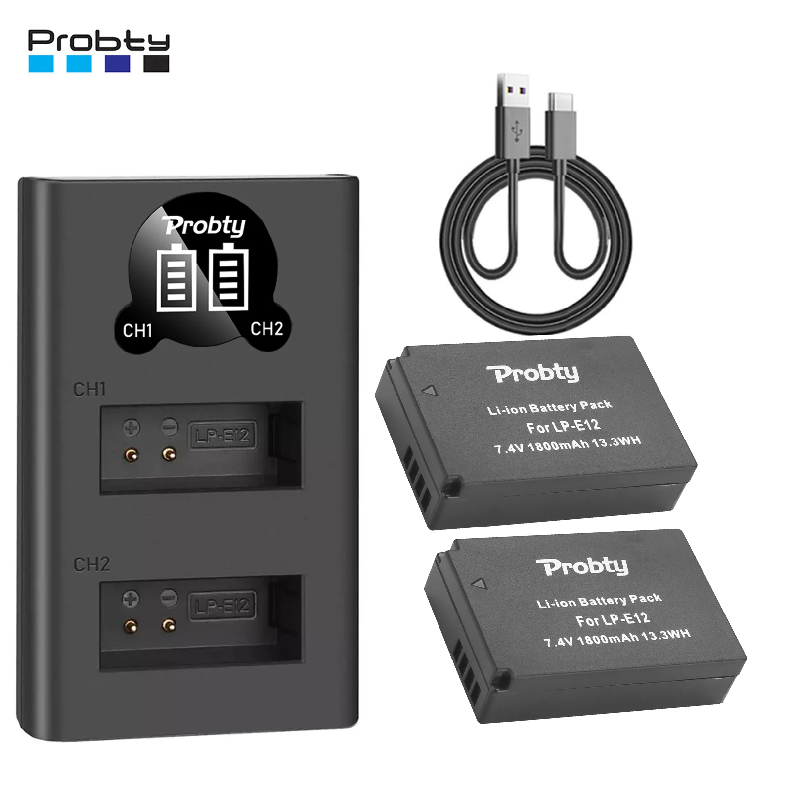 1800Mah LP-E12 Lp E… - image