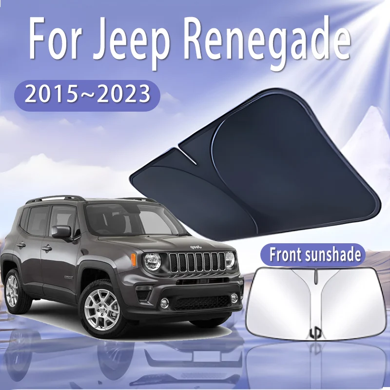 

Car Sun Visor For Jeep Renegade 2015~2023 2018 2019 2020 Front Windshield Sunshade Heat Insulation Summer Cooling Accessories