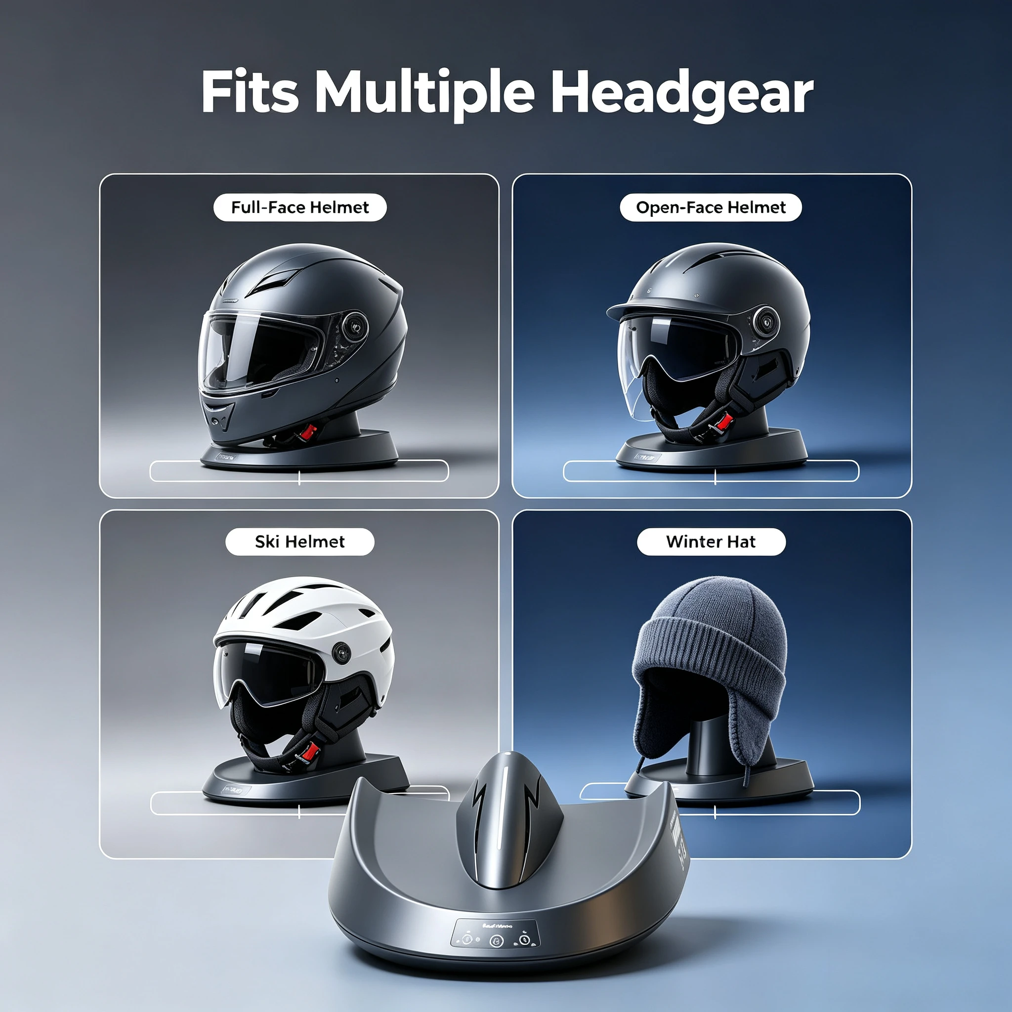Smart Motorcycle Helmet Dryer Features Sterilization Dust Removal Functions Temperature Control Ambient Lighting