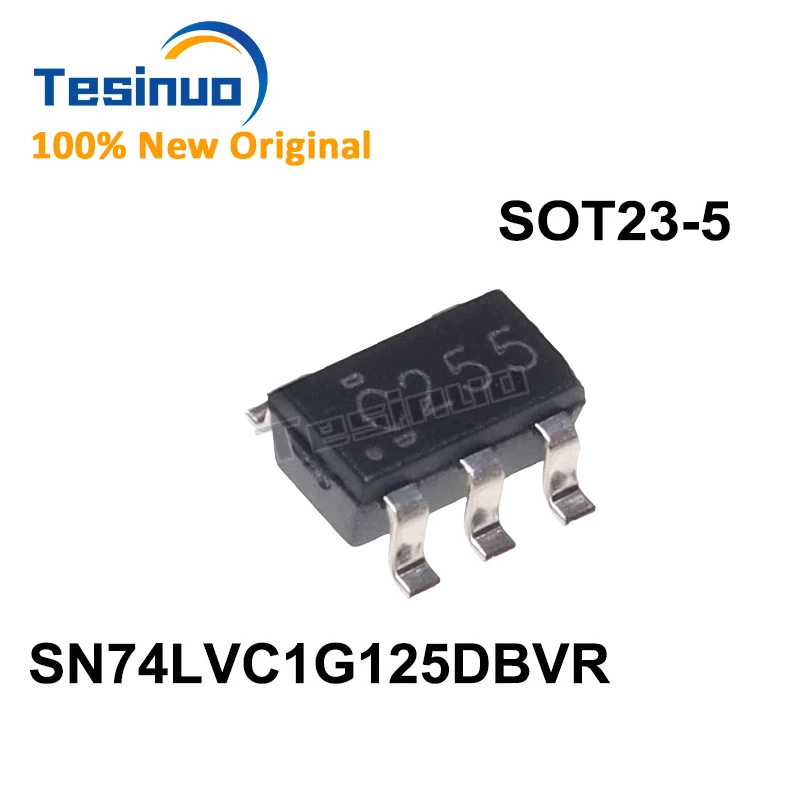 20~100/pcs New Original SN74LVC1G125DBVR SN74LVC1G125 C255 SOT23-5 Tri-state output unibus buffer gate In Stock Fast Shipping