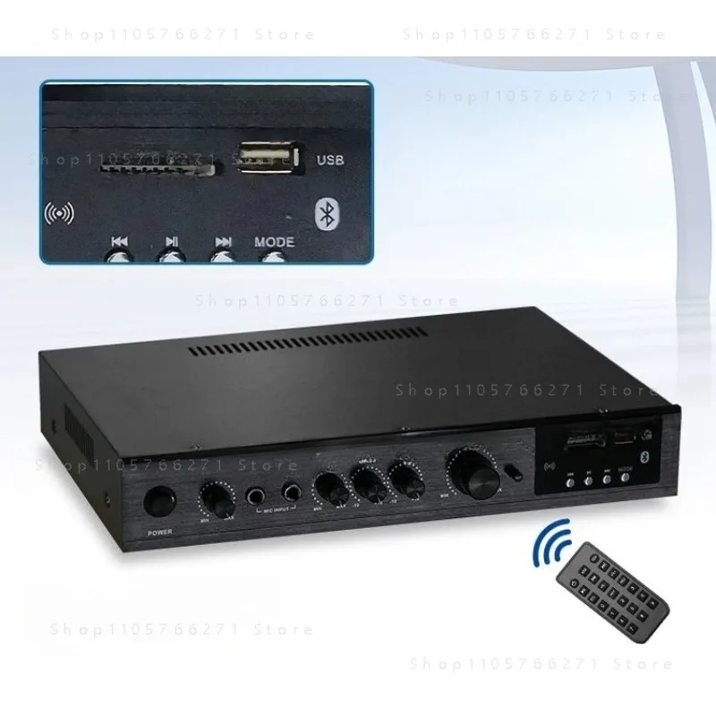 5.1 Channel High Power Bluetooth Amplifier Heavy Bass Home Theater Stage Outdoor Amp Support FM Radio Audio Player