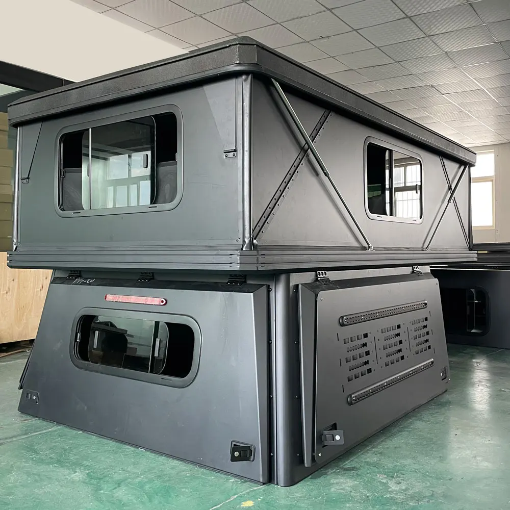 Pop-Up Camper Trailer, for 2 Person 4x4 Travel, Lightweight Waterproof Tent, Foldable Off-Road RV, Outdoor Camping Shelter