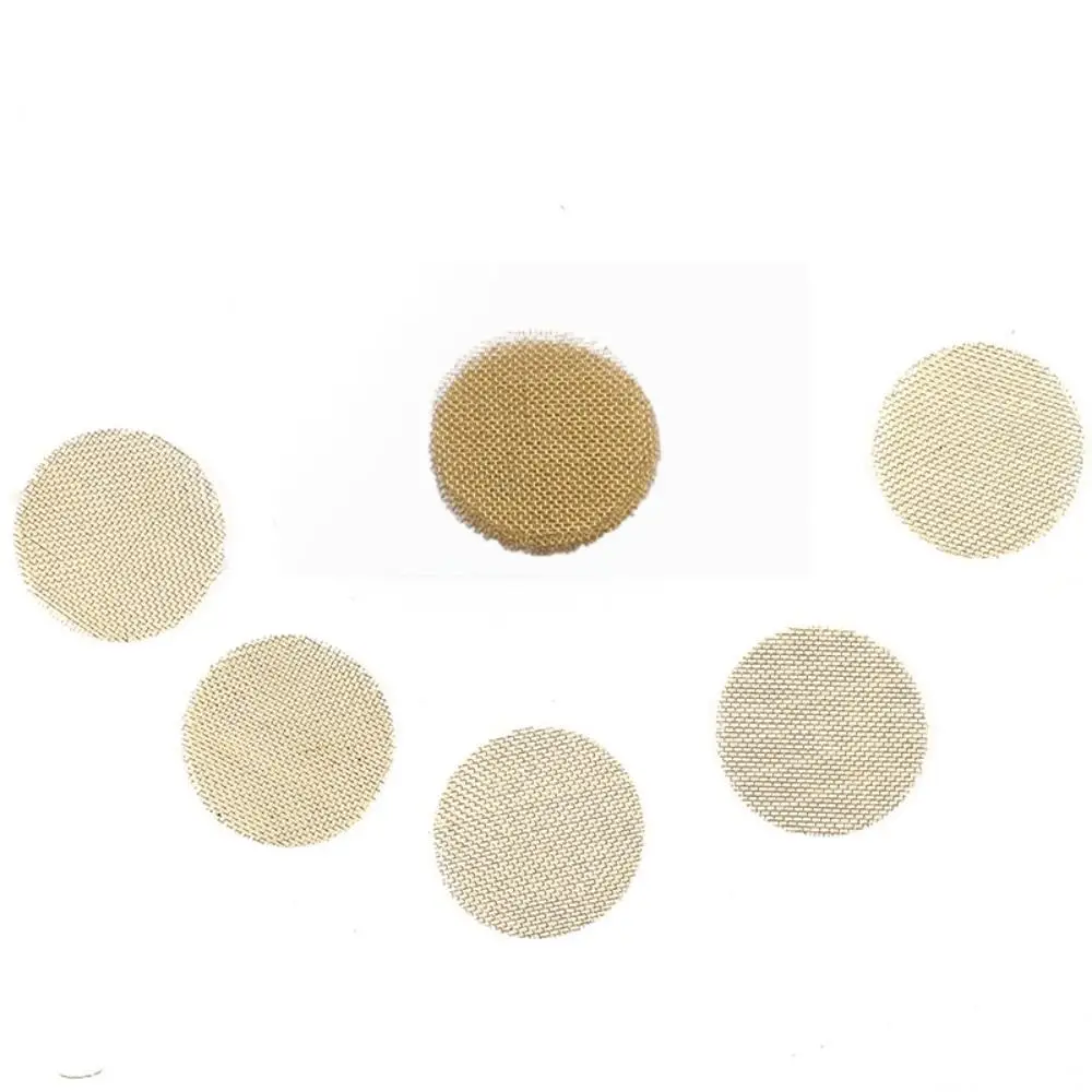 5pcs Smoking Accessories 16mm Brass Smoking Screens Stainless Steel Fine Mesh Smoking Pipe Filter Round Tobacco Filter Hookah