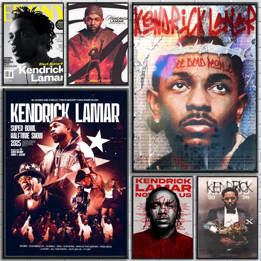 Rapper Kendrick Lamar Poster High-quality wall art posters, suitable for home offices, bedrooms, and living rooms.