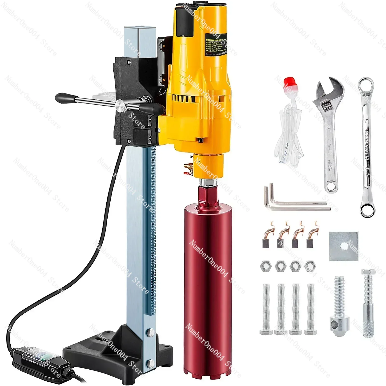 

3980W Diamond Core Drilling Machine 8 Inch/205MM Diamond Core Drill Rig with Stand and Drill Bits for Concrete Drilling Boring