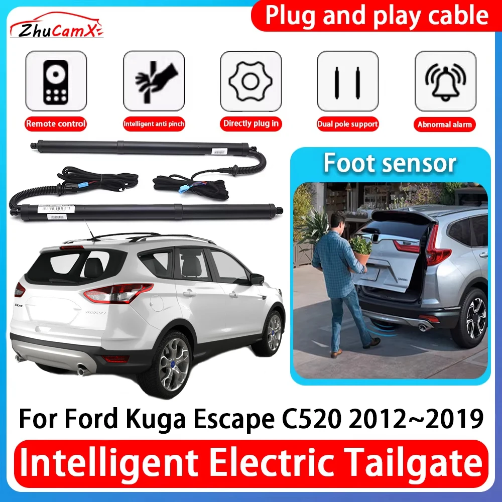 ZhuCamX For Ford Kuga Escape C520 2012~2019 Car Power Trunk Electric Suction Tailgate Intelligent Tail Gate Lift Strut