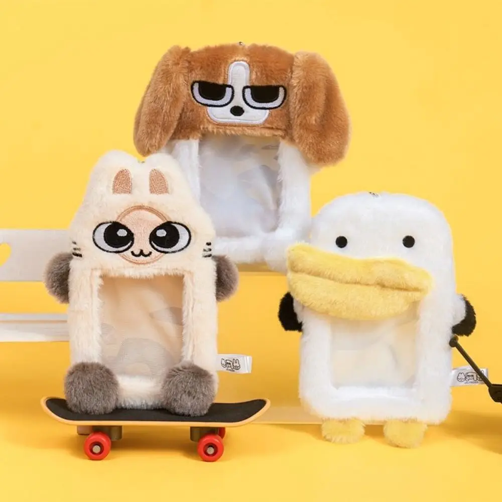 Милый плюшевый чехол для фотокарт, студенческий держатель для карт, сумка, брелок в форме звезды, держатель для фотокарточек, защитный чехол для фотографий идола, мультяшный чехол