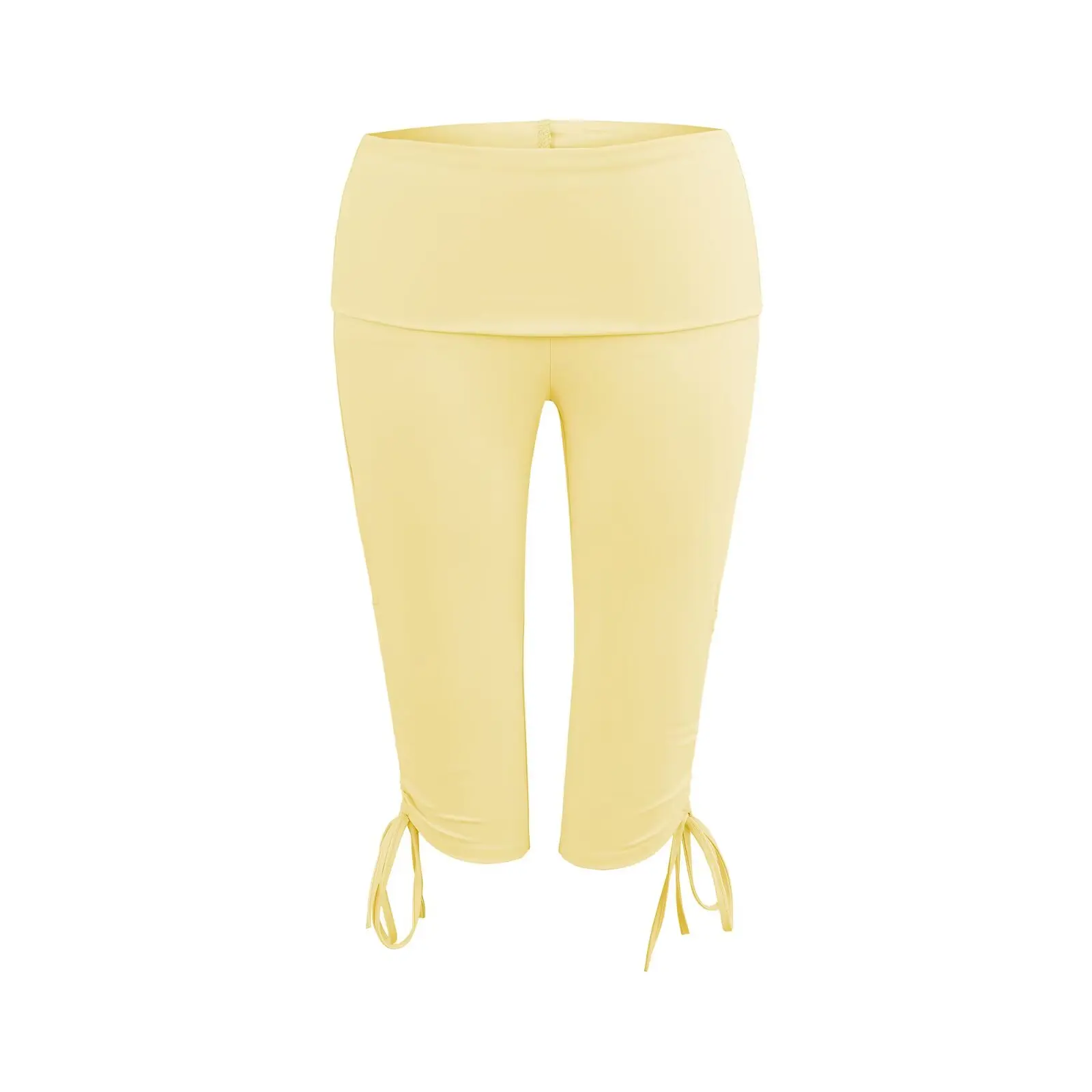 Trendy Sweet And Spicy Yoga Pants High Waist Drawstring Cuffed Show Figure Hot Girls Tight Fit Casual Sports  Color Butt...