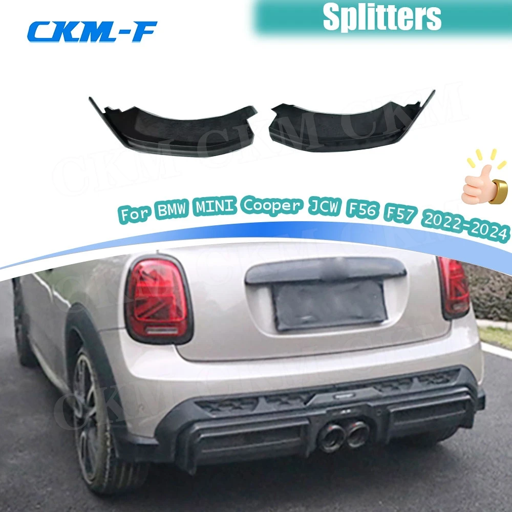 

Dry Carbon Fiber Rear Bumper Lip Splitters FRP Flaps Apron Canards Body Kits For BMW MINI Cooper JCW F56 F57 2022-2024