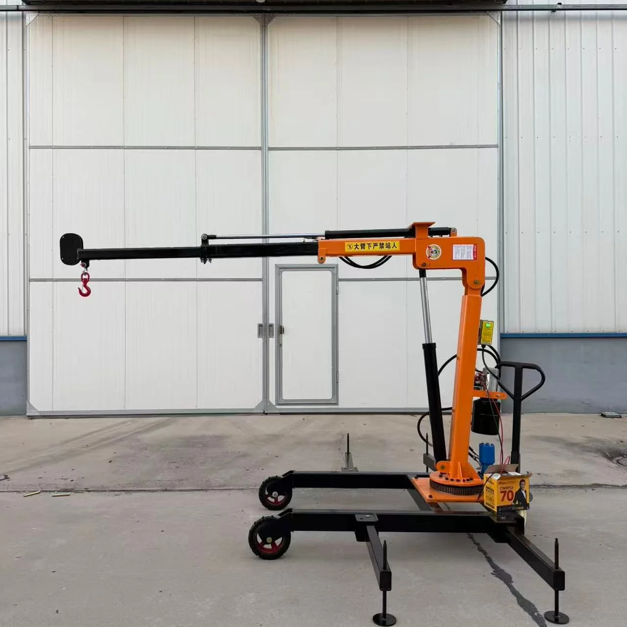 

&* For New 1ton 2ton 12V Electric Mini Truck Crane Hydraulic Folding Crane With Remote Control And Cable Hoist For Retail