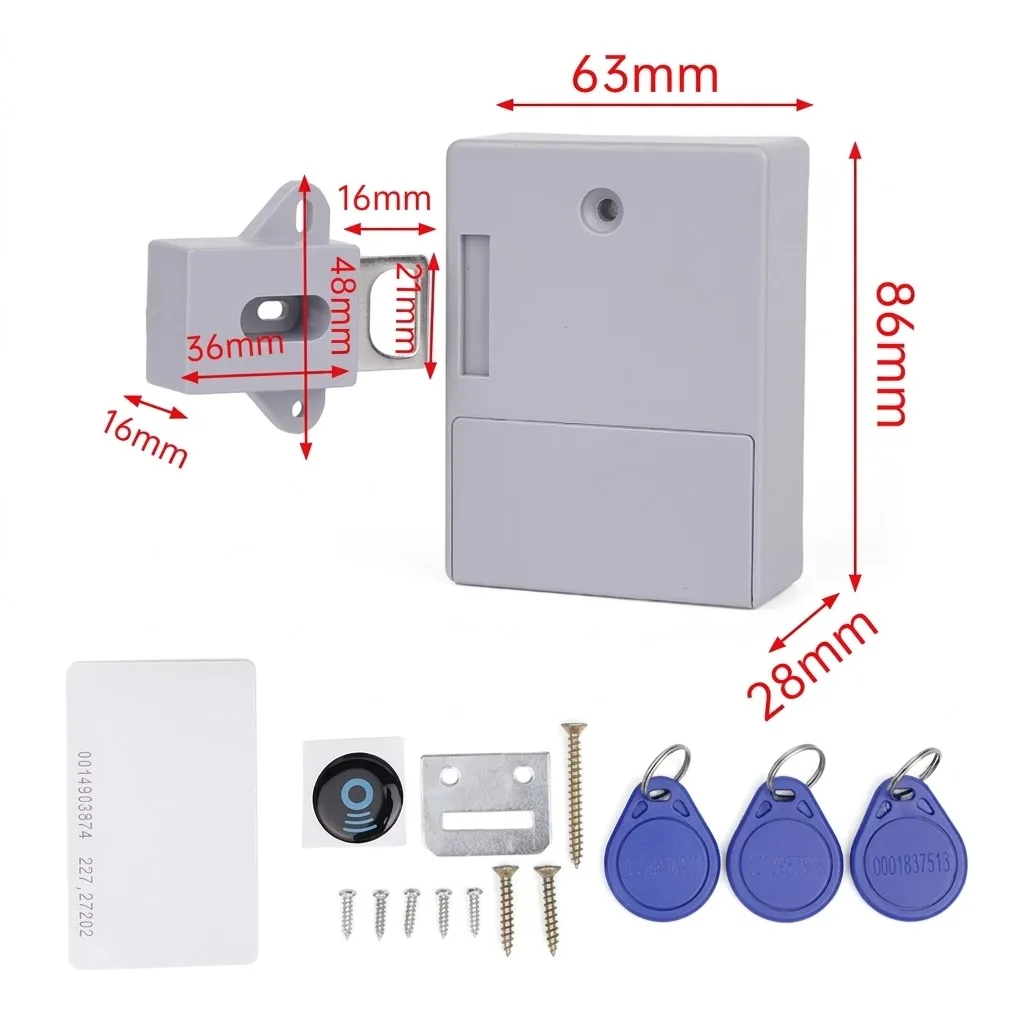 Electronic Lock Locker RFID Cabinet Lock Invisible Sensor Lock Hidden Drawer Locks Keyless Child Safety Lock Door Hardware