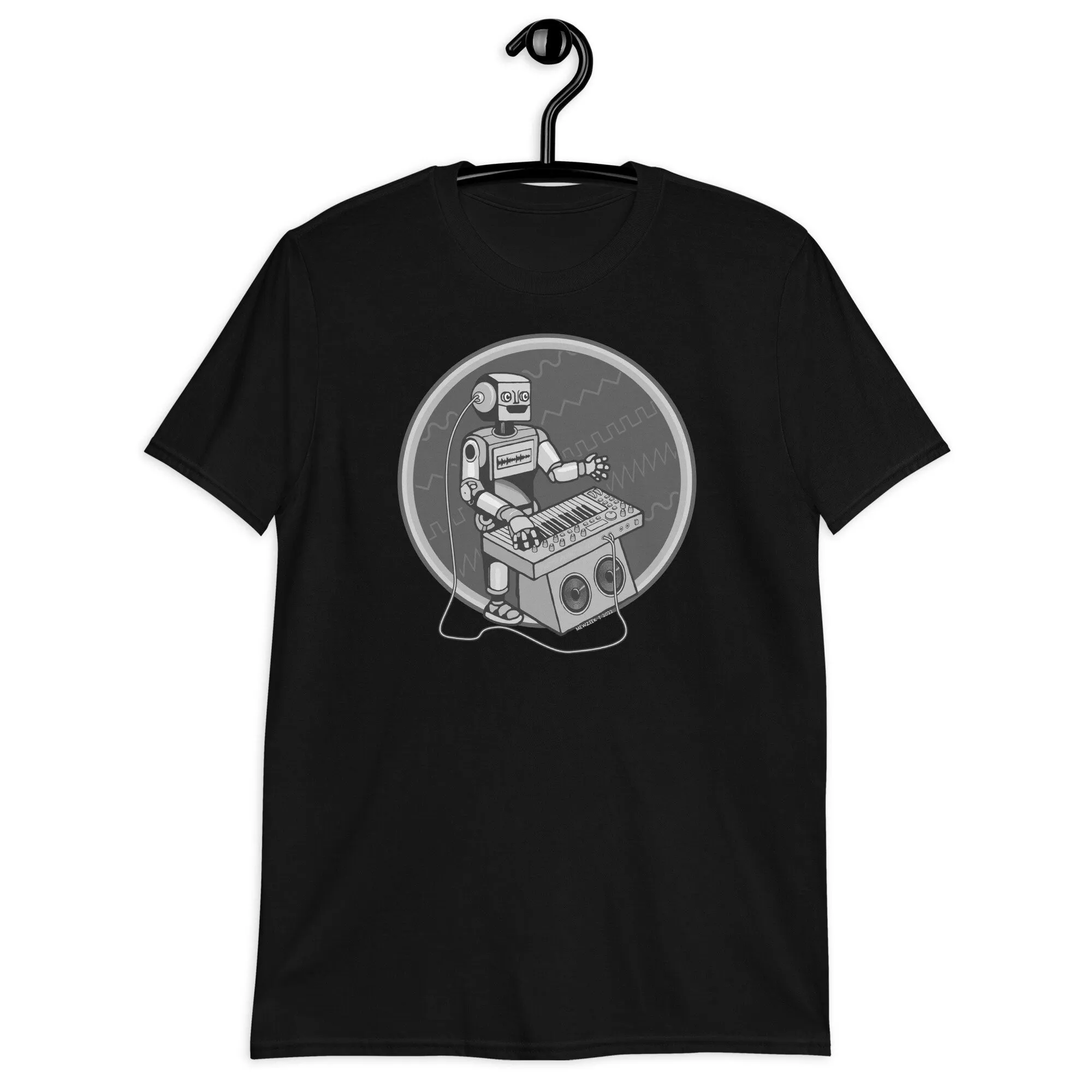 Synth Robots 002 Funny Robot T Shirt For Musician Playing The Synthesizer