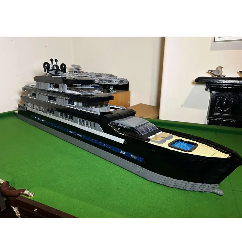 Ocean MOC-157340 Large Luxury Carnival Party Yacht Building Block Model 16185 Parts MOC Adult Birthday Custom Christmas Toy Gift