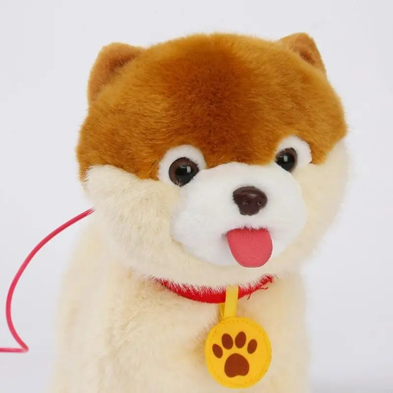 Dog del peluche giocattolo elettrico morbido con simulazione reali azioni per animali domestici per bambini