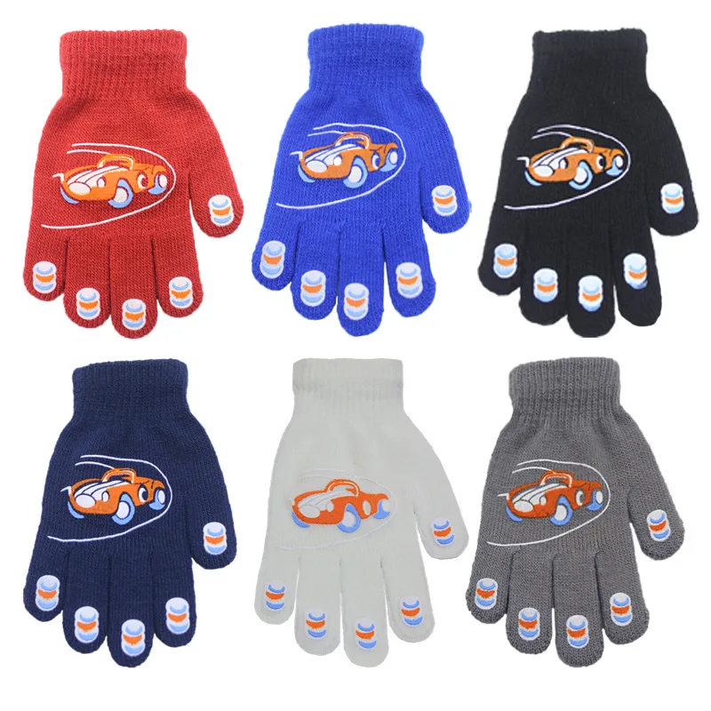 7-13 Years Fashion Knitted Children Boys Girls Winter Magic Gloves Kids Keep Warm Gloves Cartoon Mittens Wholesale