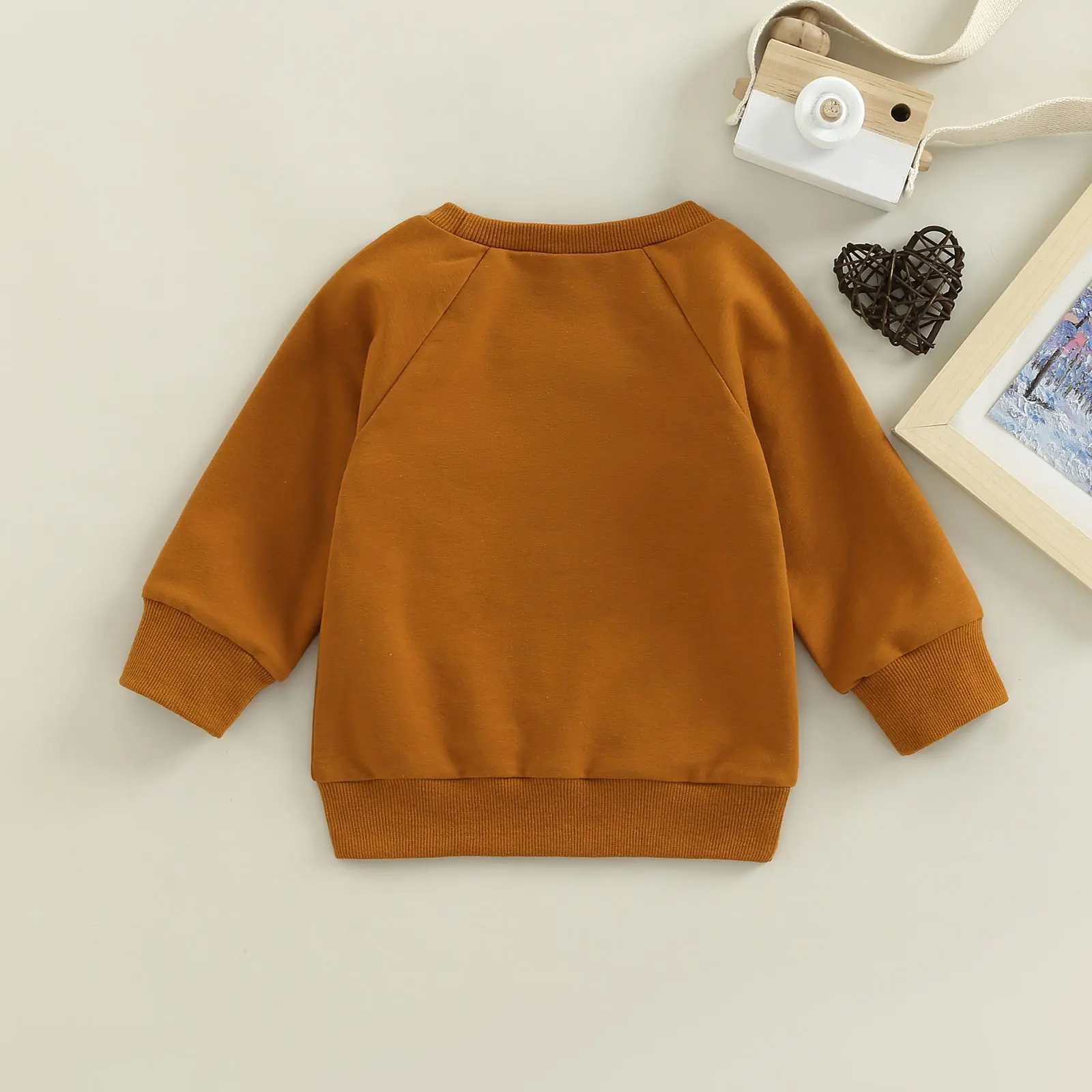 2022-08-27 Lioraitiin 0-3Years Infant Baby Boy Girl Casual Pullovers Long Sleeve Round Neck Letter Print Ribbed Cuffs Sweatshirt