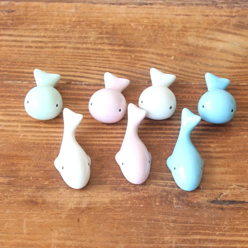 Ceramic Little Fish Figurines Chopstick Rest Home Decor Restaurant Tableware Holder Daily Use Ceramic Cutlery Rack Cute Present