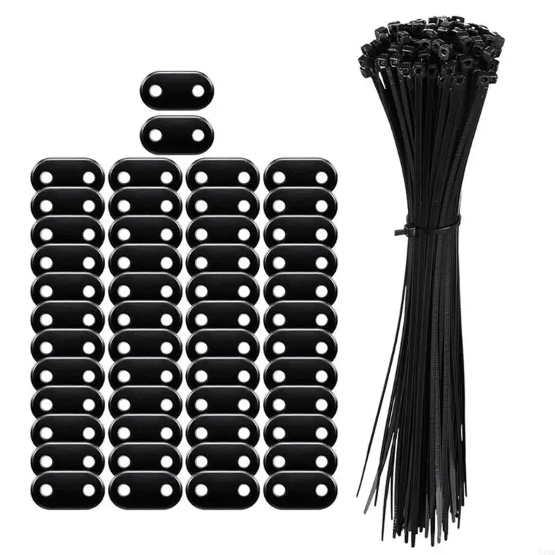 

54HD Privacy Screen Clips Mounting Fixation Set Includes PVC Ties for Lawn Fence Mat