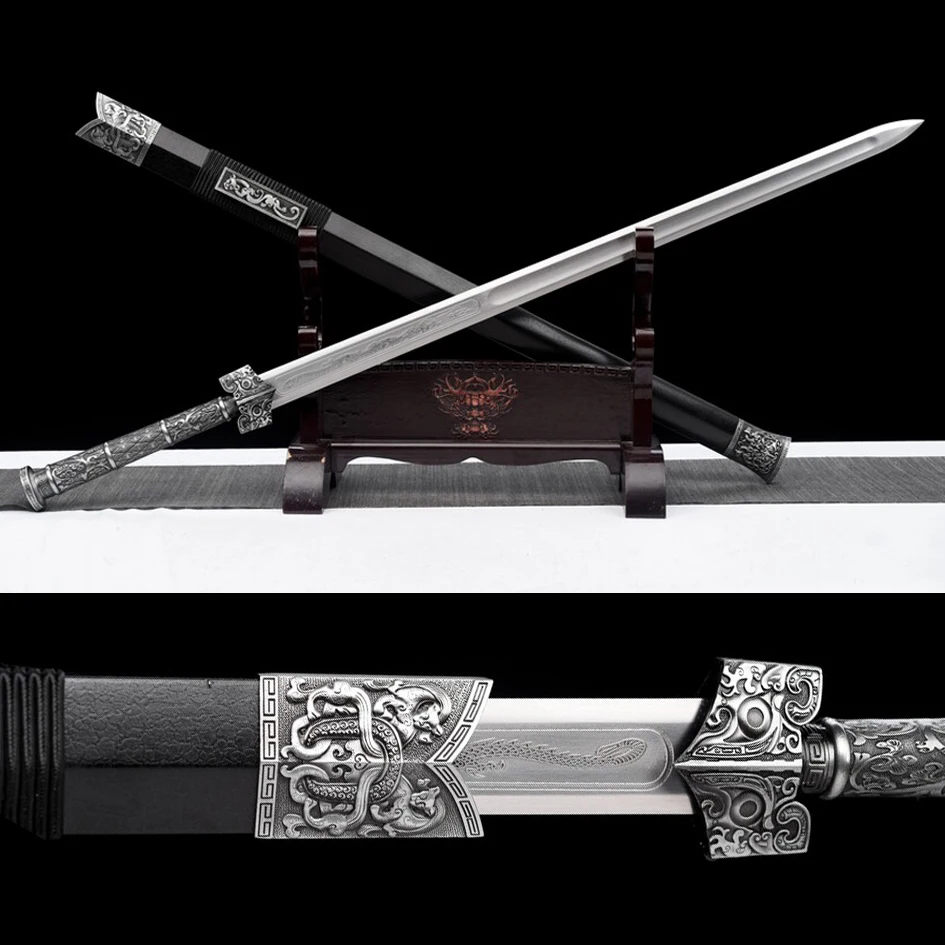 

105cm Medieval metal real sword Chinese ancient Han dynasty real steel warrior weapon Prepare sharp katana for battle