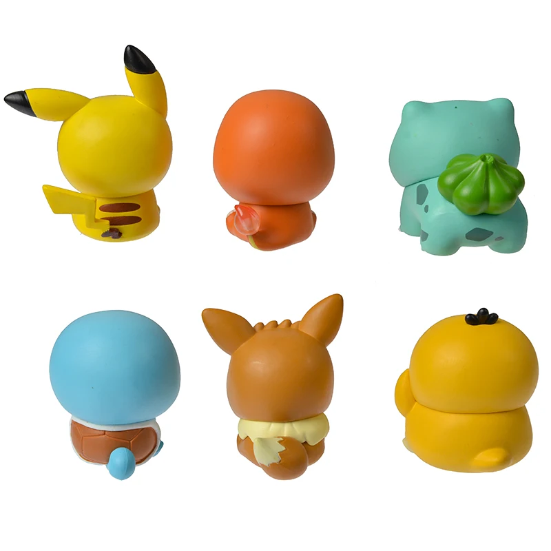 Pokemon Anime Action Figures Charmander Squirtle Pikachu Bulbasaur Mini Doll Original Genuine Model Ornament Children\'s Toy Gift