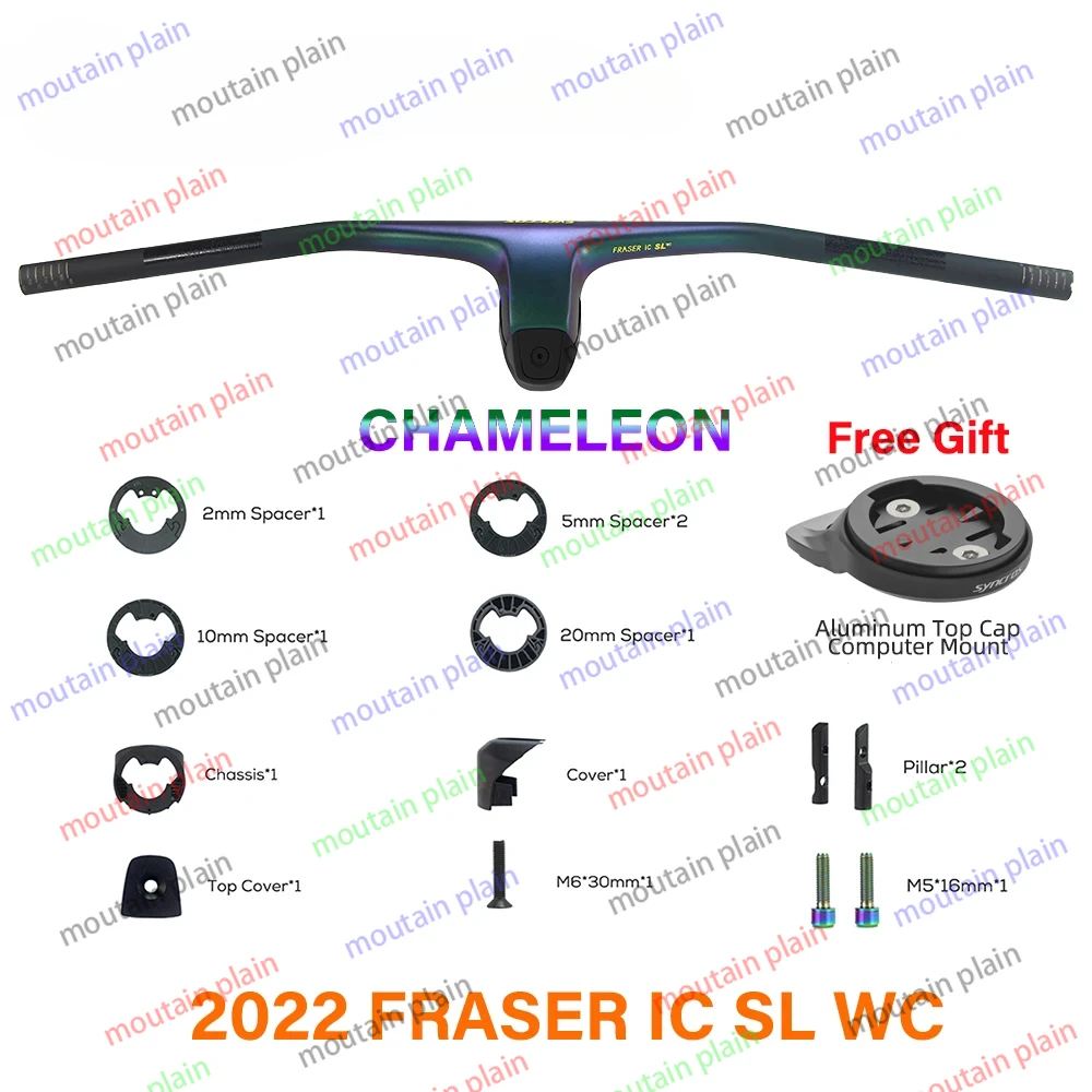 Full Carbon Fibre Integrated Cockpit Handlebar Titanium Screws 2024 Chameleon