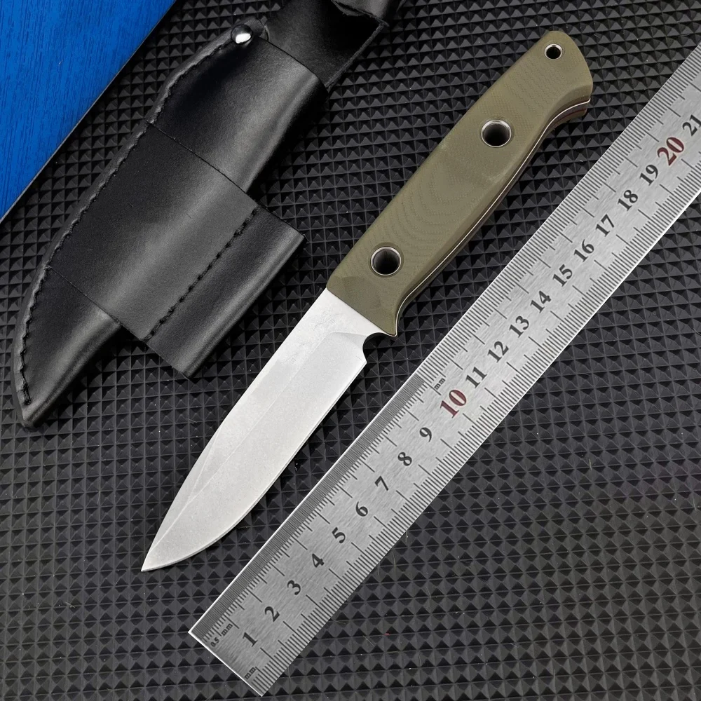 

New BM 162/163 Survival Fixed Blade Knife D2 Blade Sharp Camping Outdoor Tactical Knife EDC Rescue Military Knife with Sheath
