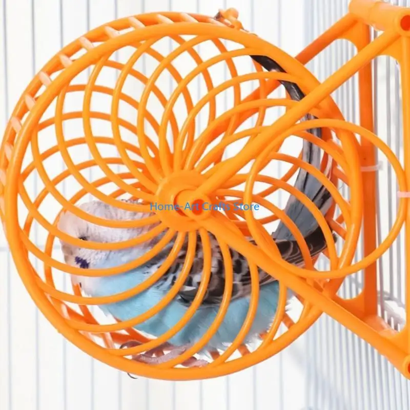 Y3NA Pet Parrots Exercise Running Wheel with Stand Playing- Supplies Cage Attachment Budgerigars Parrots Running Jogging Toy
