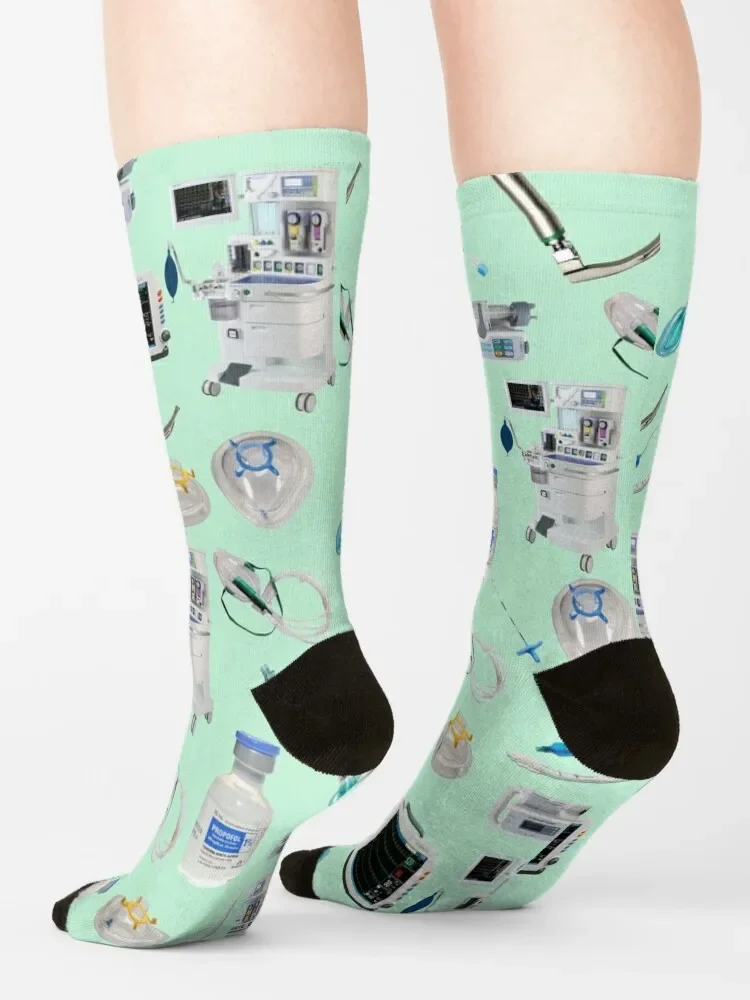 Chaussettes d\'Anesthésie/d\'Anesthésie pour Homme et Femme, Chaussettes Courtes du Nouvel An, VERT AERO, Outils du Commerce