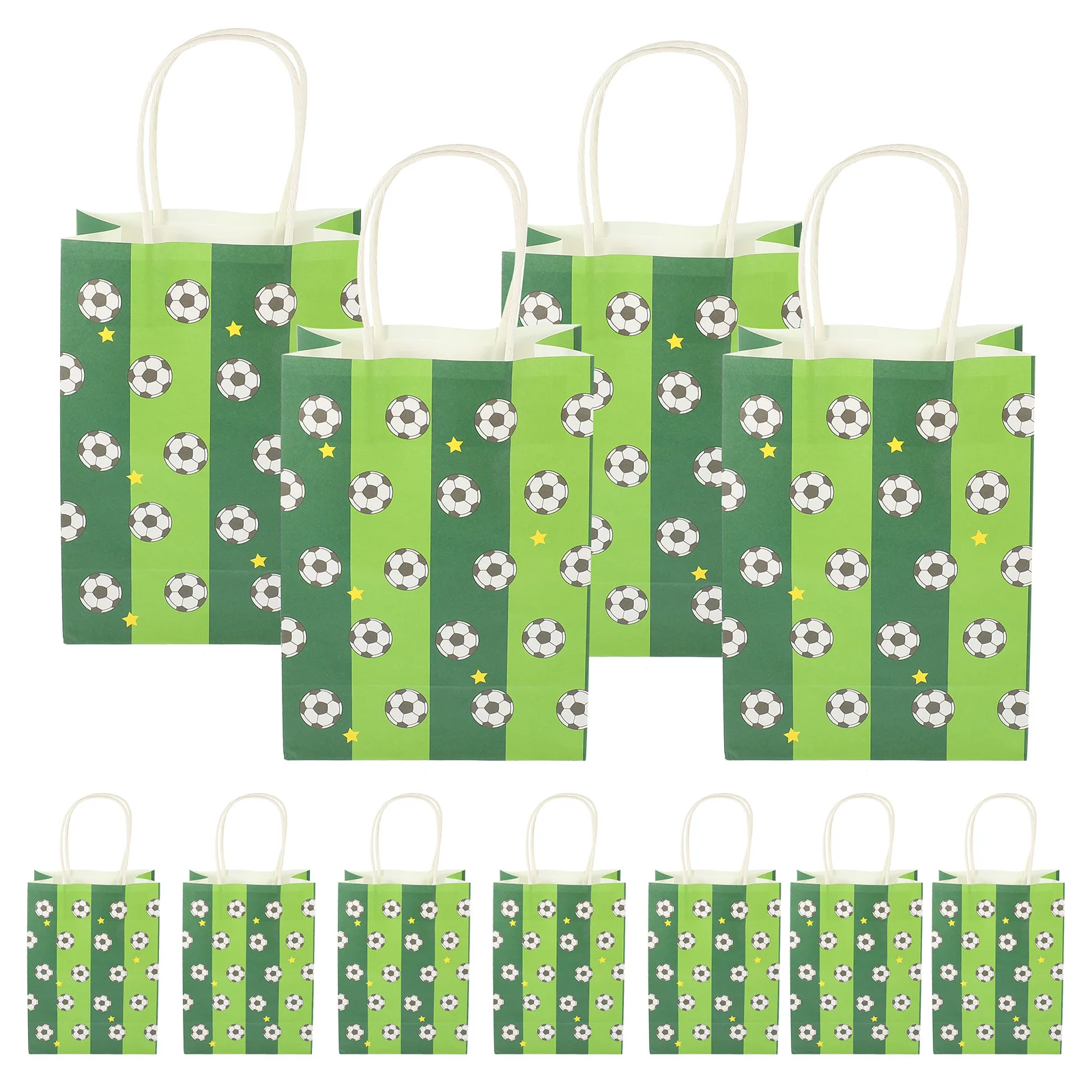 

12pcs Football Gift Bags Soccer Party Favor Treat Candy Paper Bags for Kids Birthday New Year School Events