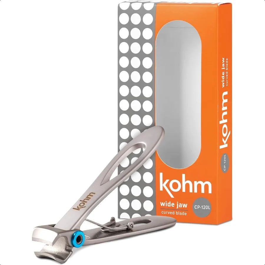 

KOHM Кусачки для толстых ногтей Сверхмощные профессиональные кусачки для ногтей и ногтей с широким горлышком для мужчин, женщин, пожилых людей Sier