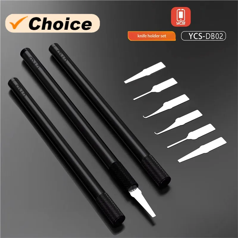 

YCS DB-02 Многофункциональный набор ножей для ремонта чипов мобильного телефона Скребок для удаления клея Ремонт ручного ремонта Скребок для удаления клея