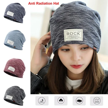 Gorros antiradiación de fibra de plata, gorro de protección Rfid de onda electromagnética, gorro protector Rf/microondas a rayas, gorro cerebral