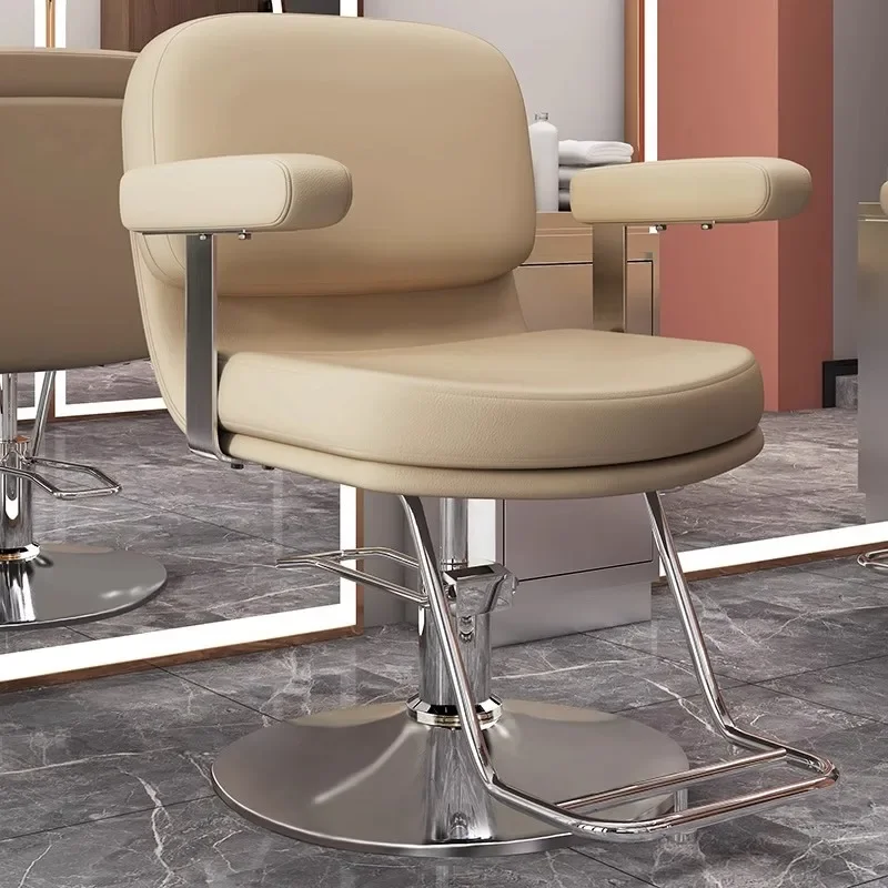 Barbershop Men Barber Chair Aesthetic Designed Portable Swivel Barber Chair Beauty Stool Cadeira De Barbeiro Salon Furniture