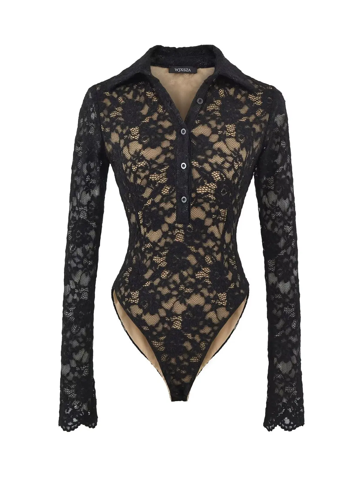 

Американский сексуальный облегающий двухслойный комбинезон Emed с цветочным кружевным воротником и воротником, женский комбинезон Long Sve Base irt Commute Sle Str...