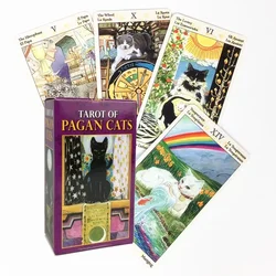 Karty Tarota Mini Rozmiar Tarot Pagan Koty Wszystkie Angielskie Karty Gra Planszowa Zbieranie Rodzinne Zbieranie Stół Gra Planszowa