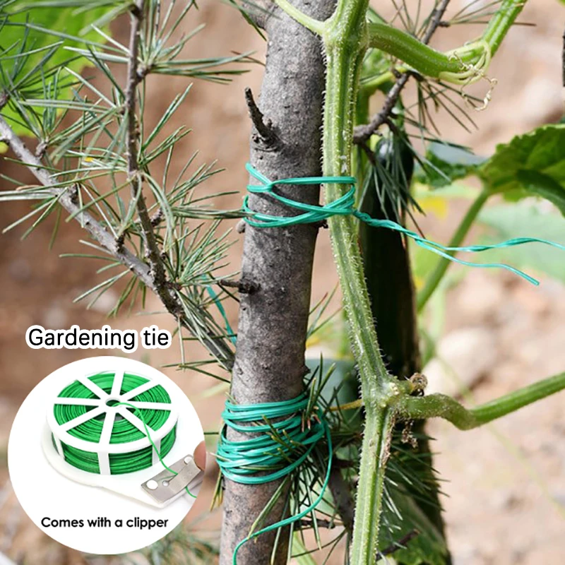 20/30/50M Plant Twist Ties Iron Wires Support Garden Climbing Cane Fixed Line Multifunction Grape Vines Cable Tie Fixed Line