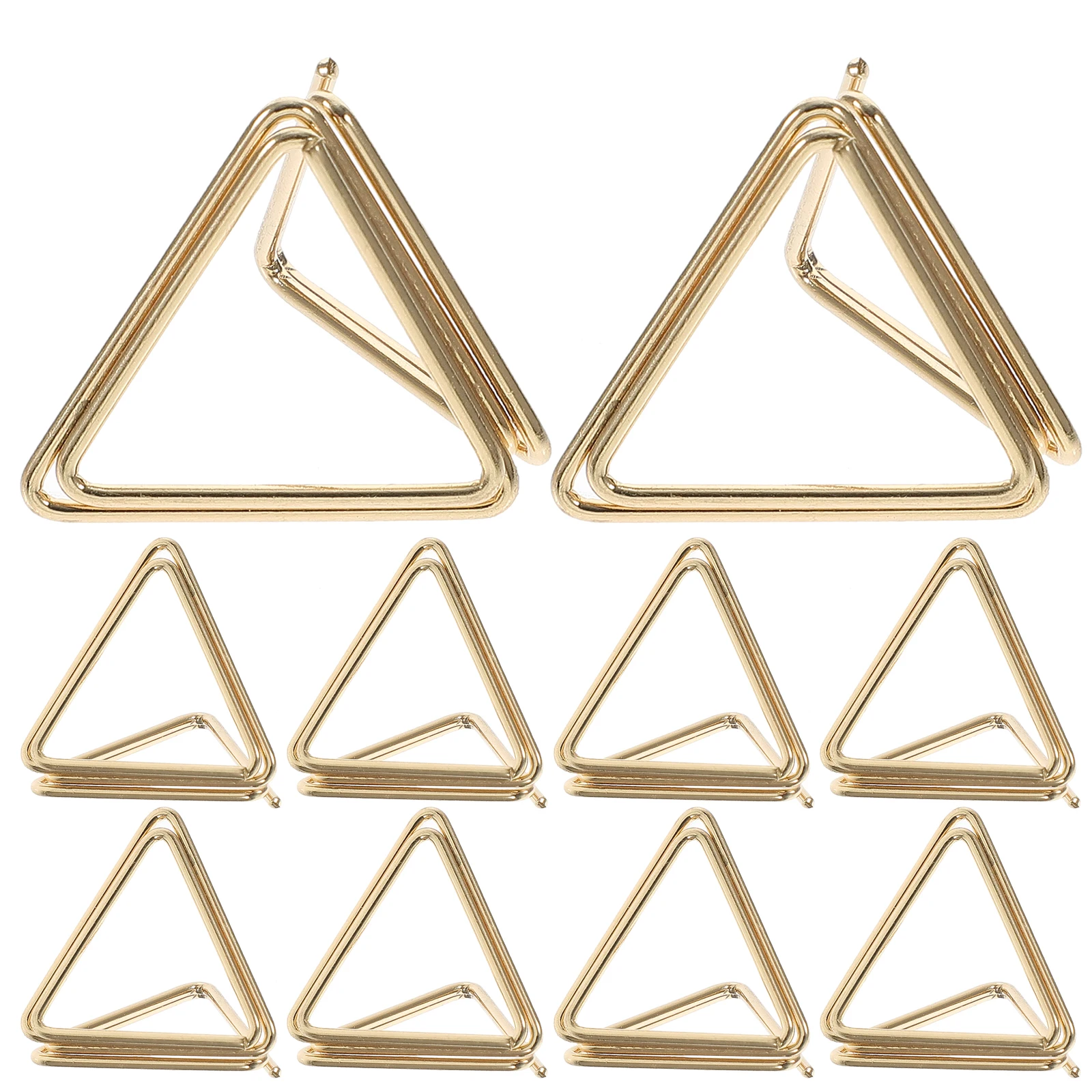 

30pcs Three-dimensional Paper Clips Shaped Memo Clips Decorative Aluminum Alloy Golden Practical Desk Accessories Photo Holder