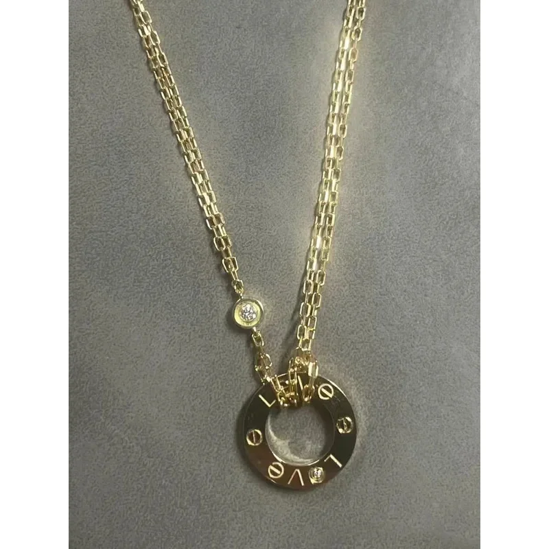 

SENLIN Luxury Faion Classic round Pendant Nelace Women's 925 Sterling Silver Thi White Gold Plated Diamond Ring Clasp