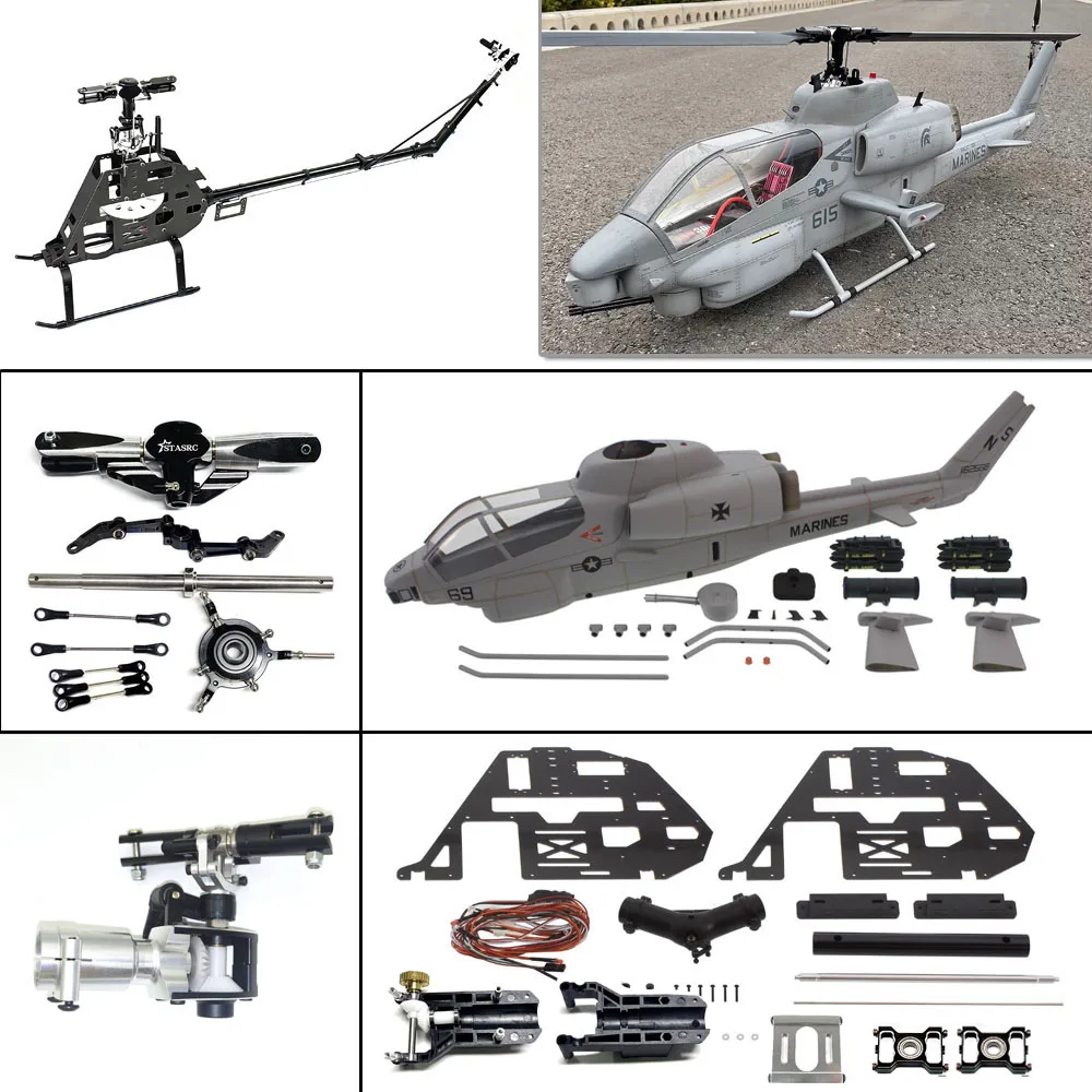 Roban 500 Class UH-60 Black Hawk Cobra AH-1W Torque Tube Drive / Belt Drive Simulation Helicopter accessories