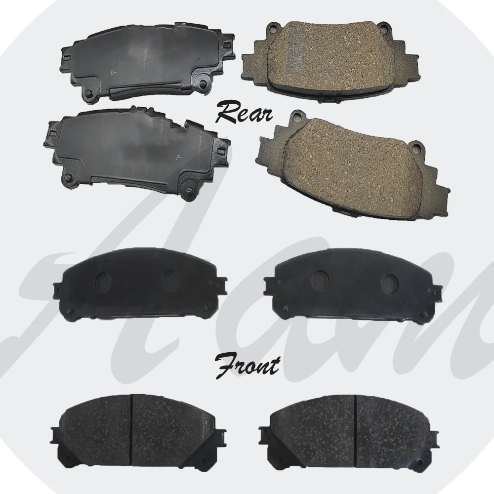 Front&Rear Disc Brake Pad Set Kits For Lexus Toyota Alphard Highlander 04466-48130 0446648130 04465-48150 0446548150