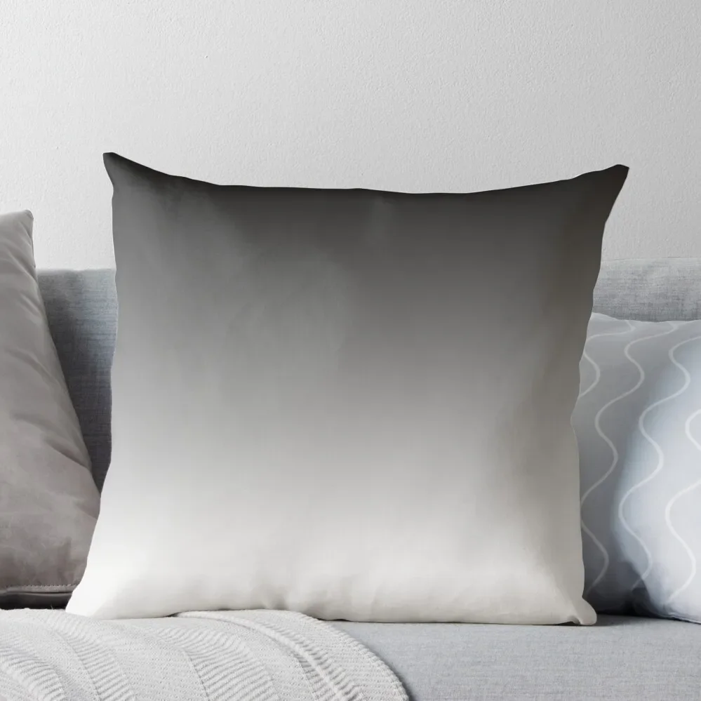 

SHADES OF GREY - Minimalist Black to White Gradient Ombre Throw Pillow Pillows Aesthetic Pillowcase