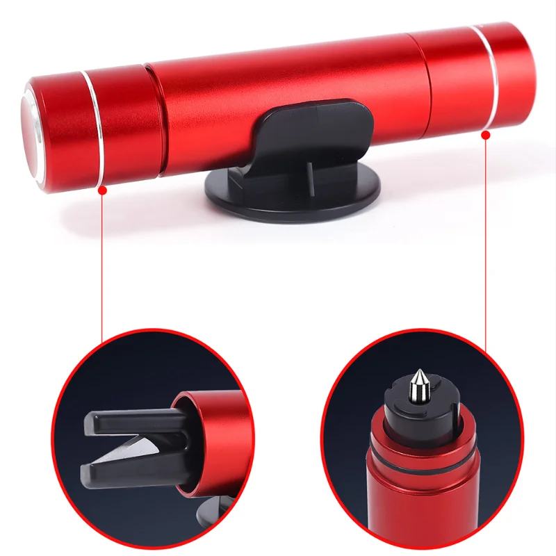 Car Safety Hammer Car Window Breaker Emergency Hammer Seat Belt Cutter Car Tool Life-Saving Escape Hammer Aluminum Alloy