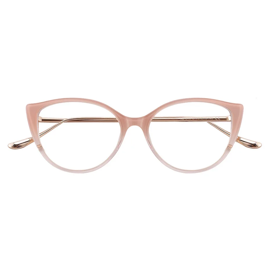 KUXA خلات القط العين تصميم النظارات الطبية النساء النظارات قصر النظر مد البصر النظارات البصرية اللونية المضادة للانعكاس