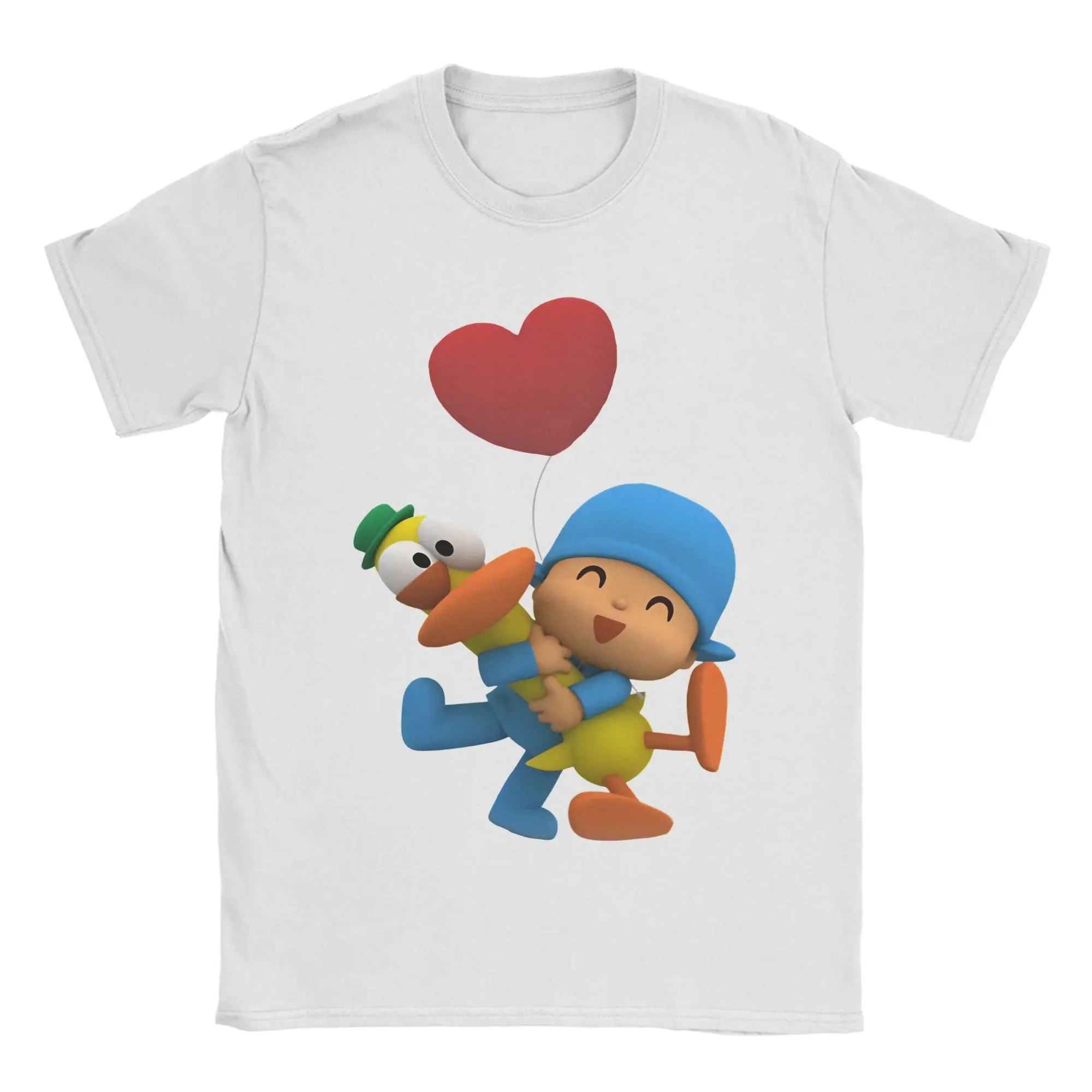 Camisetas Pocoyoed Love para homens e mulheres, camiseta exclusiva de algodão puro, gola redonda, manga curta, roupas plus size