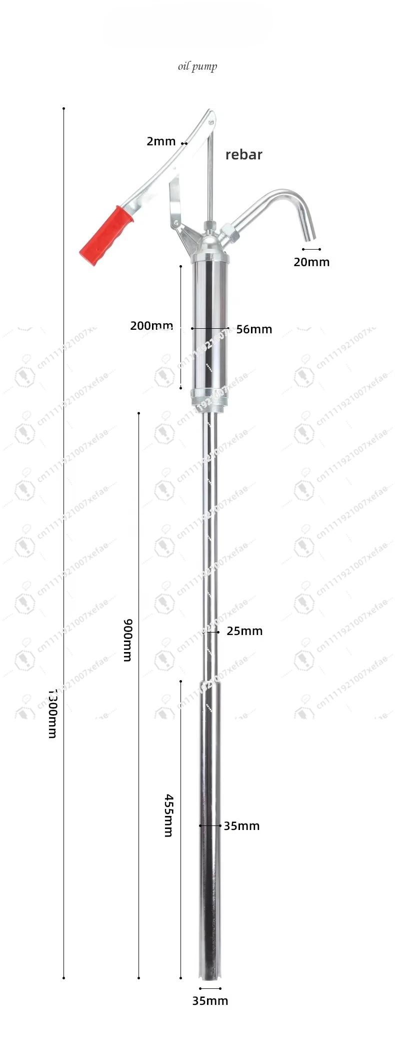 Portable Cast Iron Gallon Drum Pump Fuel Tank Distribution Manual Transfer Hand Barrel Pump