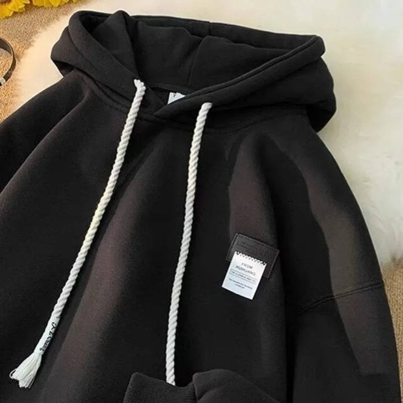 Homens com capuz moda roupas personalidade etiqueta impressão com capuz oversize casual roupas esportivas outono inverno rua tendência topos tamanho M-8XL